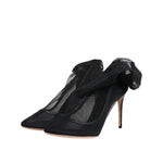Dolce & Gabbana Black Nylon Mesh Sock Style Boots Shoes LA12244-40