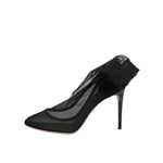 Dolce & Gabbana Black Nylon Mesh Sock Style Boots Shoes LA12244-40