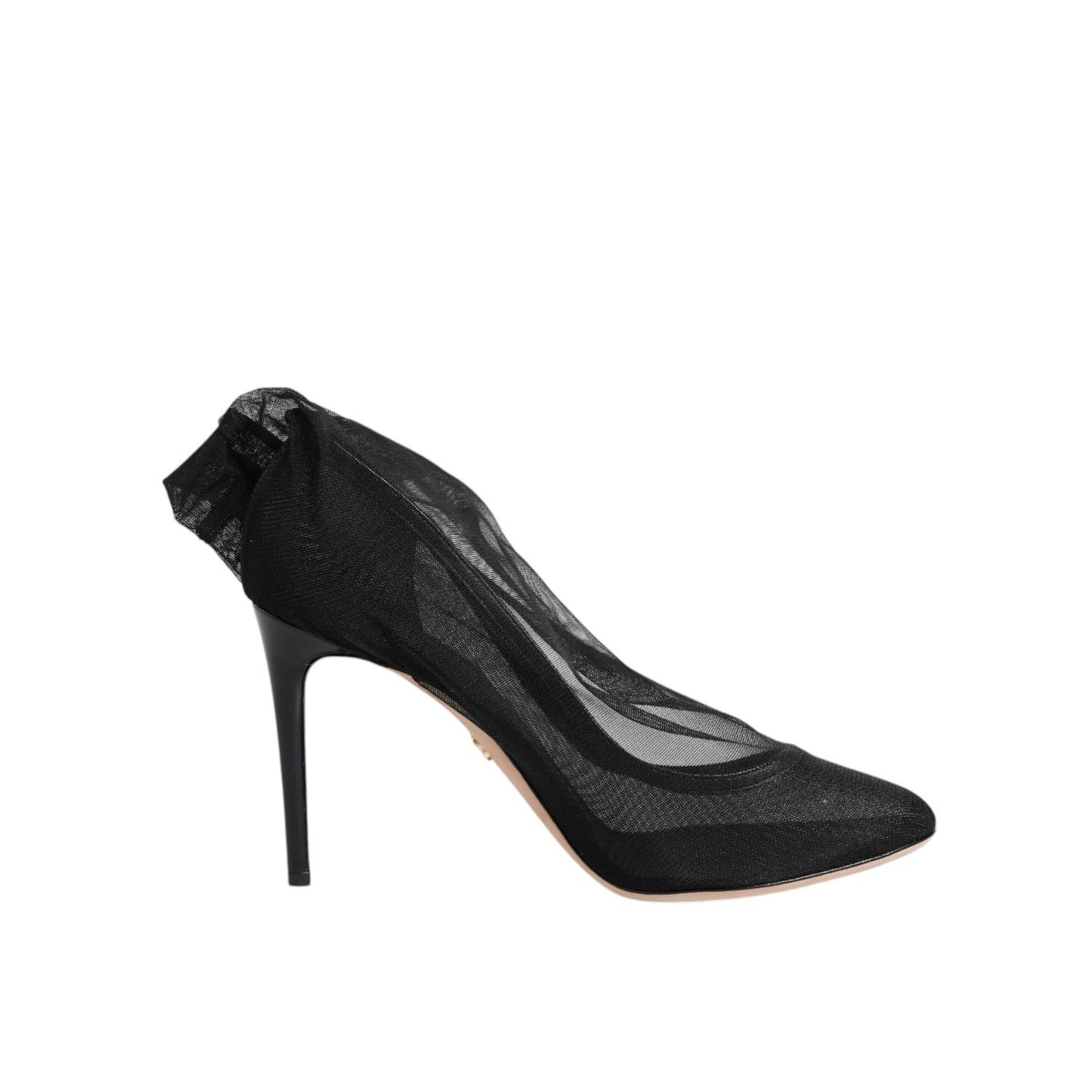 Dolce & Gabbana Black Nylon Mesh Sock Style Boots Shoes LA12244-40