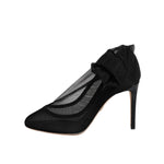 Dolce & Gabbana Black Nylon Mesh Sock Style Boots Shoes LA12245-35