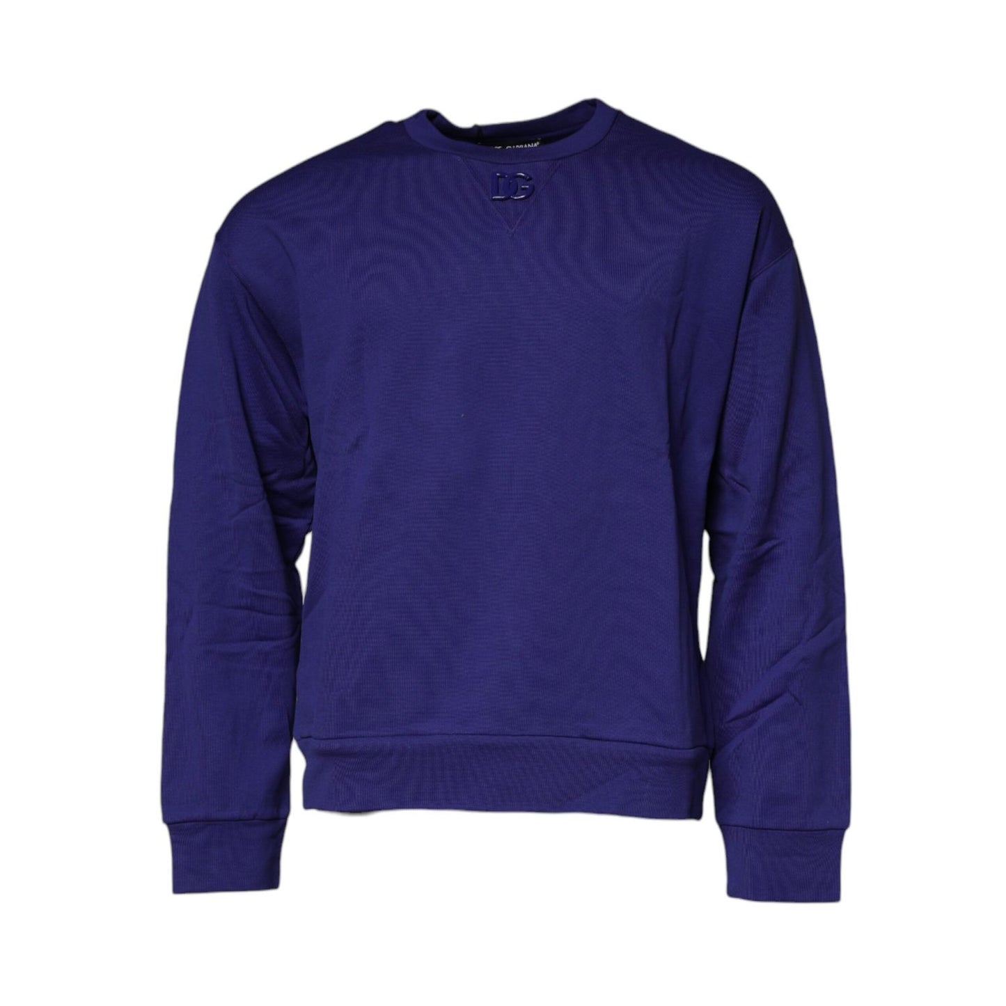 Dolce & Gabbana Blue Cotton Crew Neck Men Pullover Sweater TSH87489-50