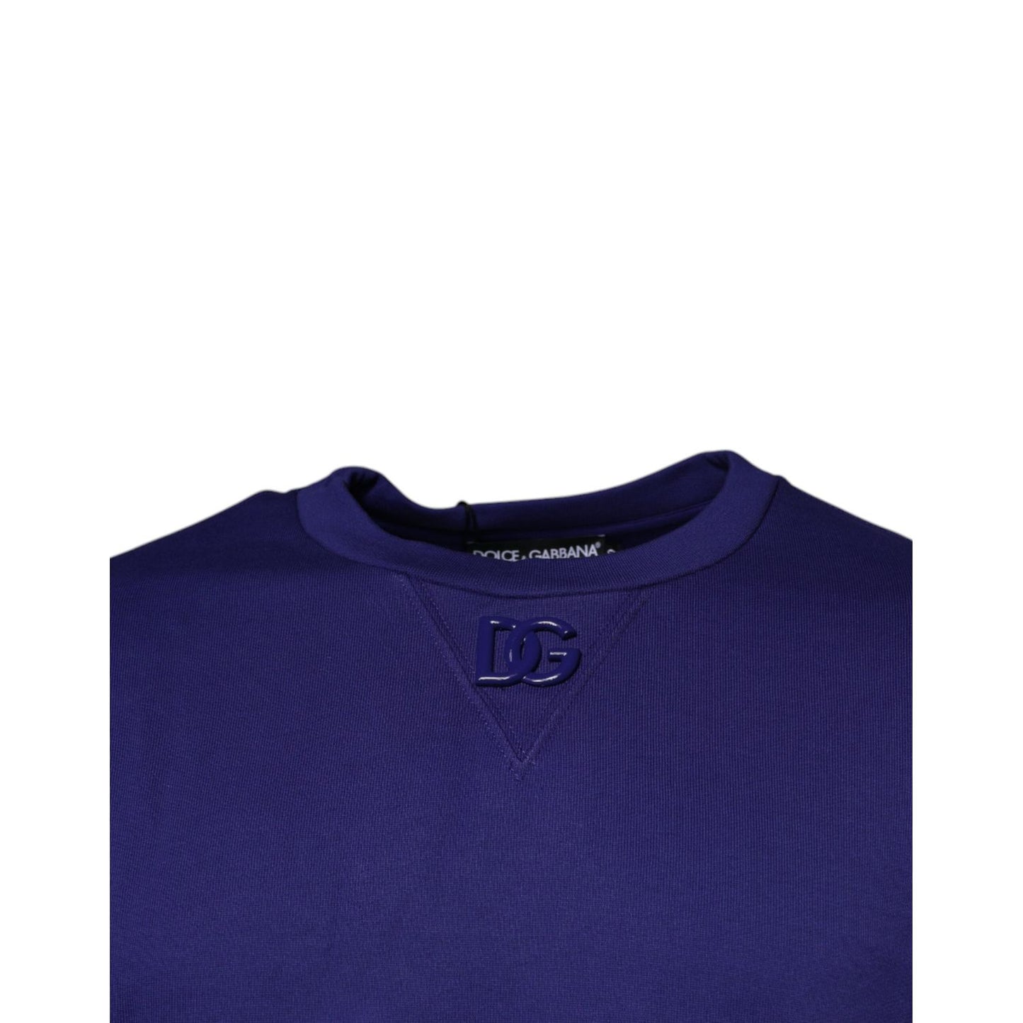 Dolce & Gabbana Blue Cotton Crew Neck Men Pullover Sweater TSH87489-50