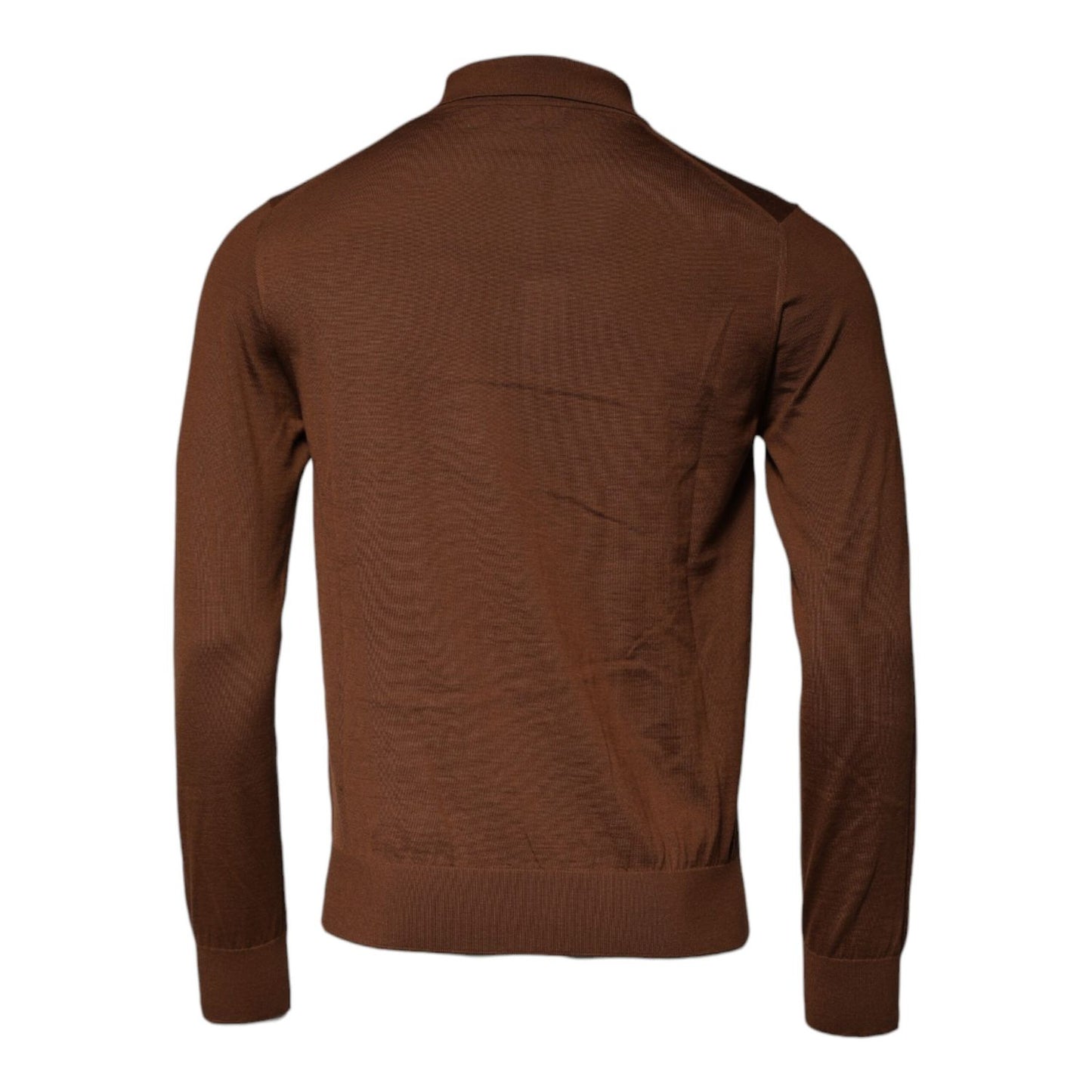 Dolce & Gabbana Brown Cashmere Buttoned Men Pullover Sweater TSH87578-48