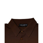 Dolce & Gabbana Brown Cashmere Buttoned Men Pullover Sweater TSH87578-48