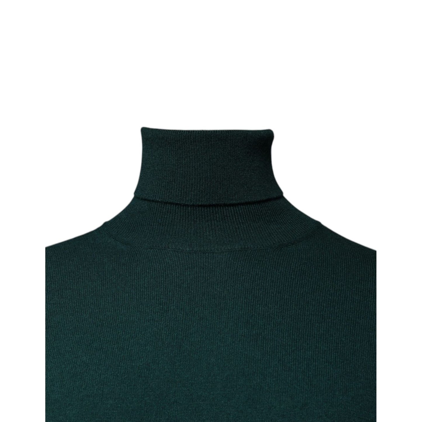 Dolce & Gabbana Green Cashmere Turtleneck Men Pullover Sweater TSH87580-50