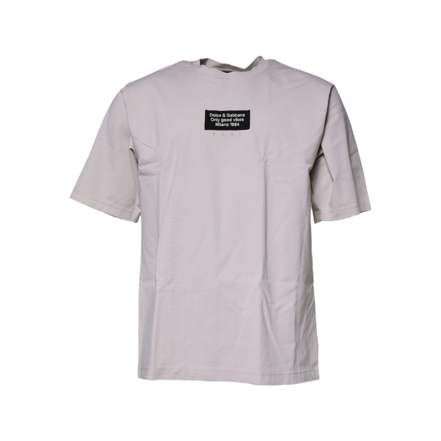 Dolce & Gabbana Beige DG Logo Crew Neck Short Sleeves T-shirt TSH87350-48
