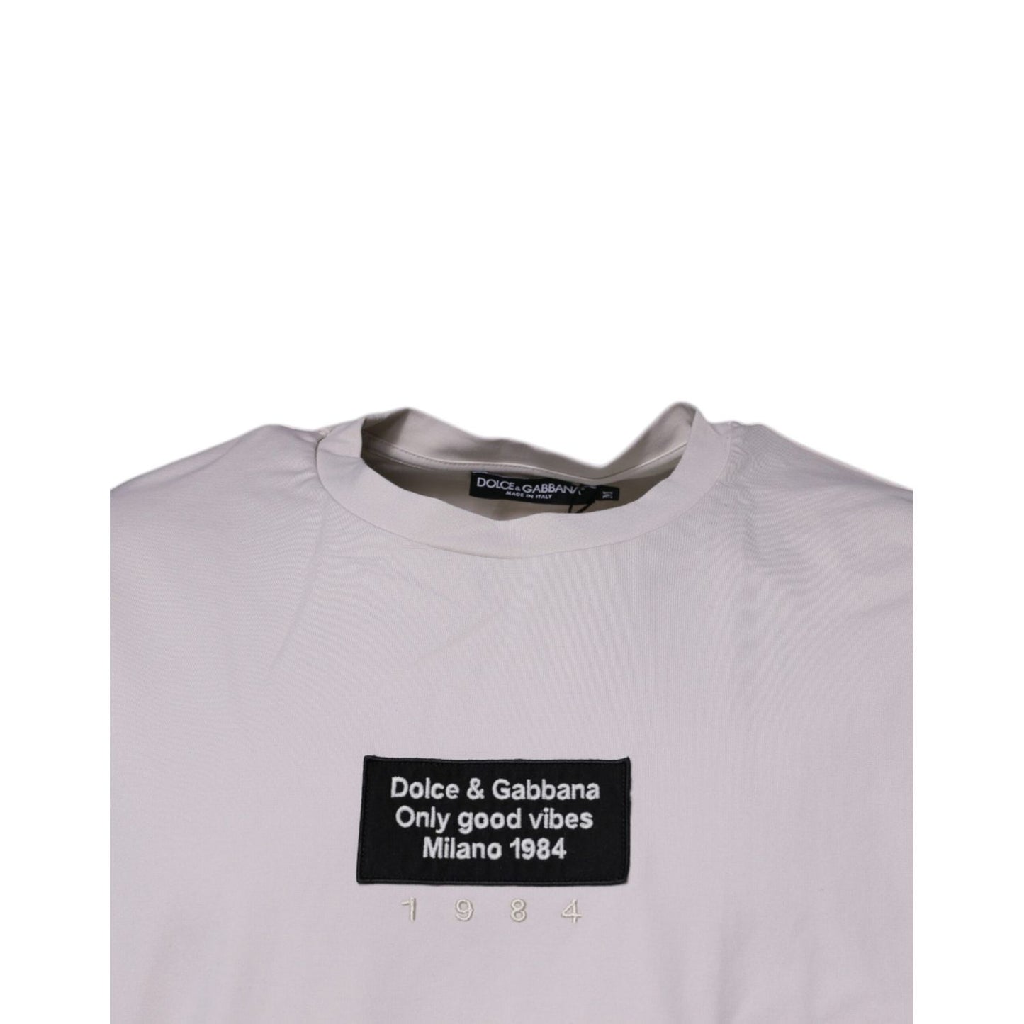 Dolce & Gabbana Beige DG Logo Crew Neck Short Sleeves T-shirt TSH87350-48