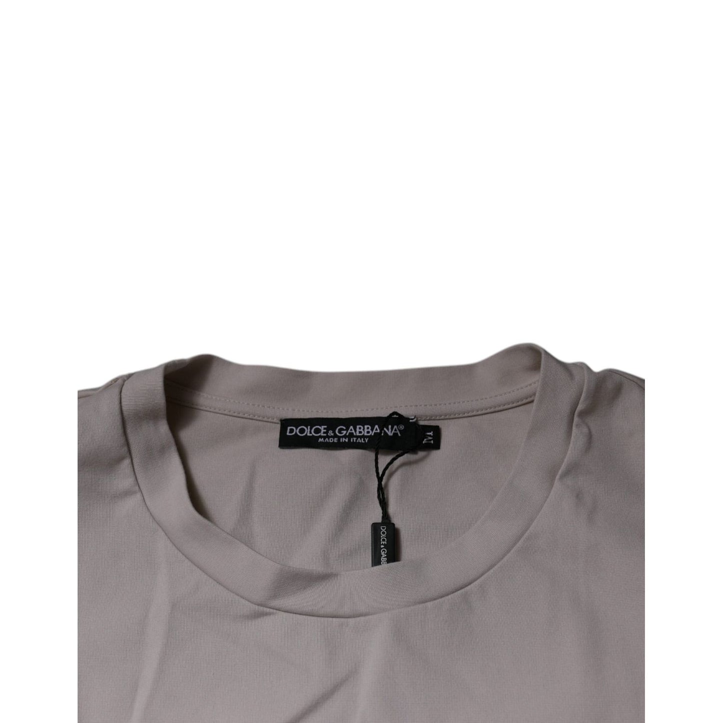 Dolce & Gabbana Beige DG Logo Crew Neck Short Sleeves T-shirt TSH87350-48