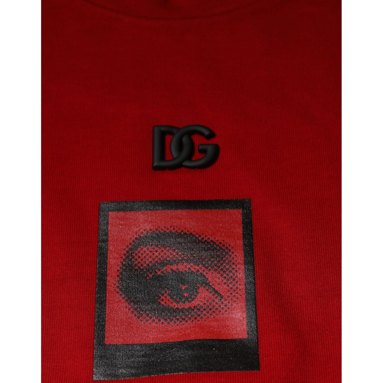 Dolce & Gabbana Red DG Eye Cotton Crew Neck T-shirt