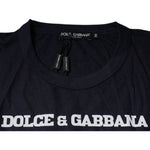 Dolce & Gabbana Blue D&G King Of Love Cotton Crew Neck T-shirt