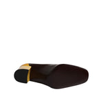 Dolce & Gabbana Yellow Brown Leather Block Heel Pumps Shoes LA12273-39
