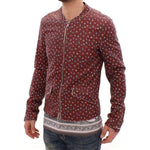 Dolce & Gabbana Bordeaux Leather Boxer Print Jacket Coat GSD12728-1