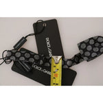 Dolce & Gabbana Black Silk Circles Men Necktie Bow Tie FT3000