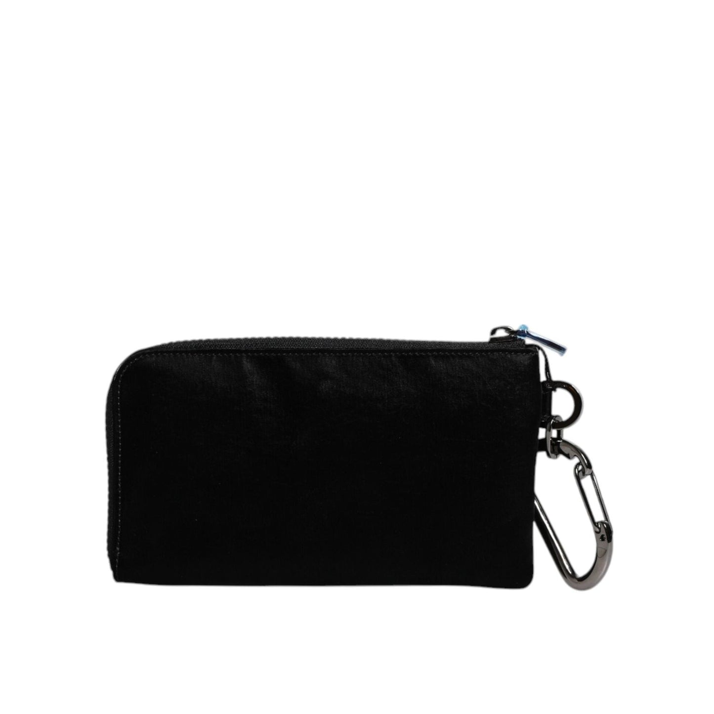 Dolce & Gabbana Black Nylon Logo Plaque Keyring Pouch Clutch Bag BAG4185