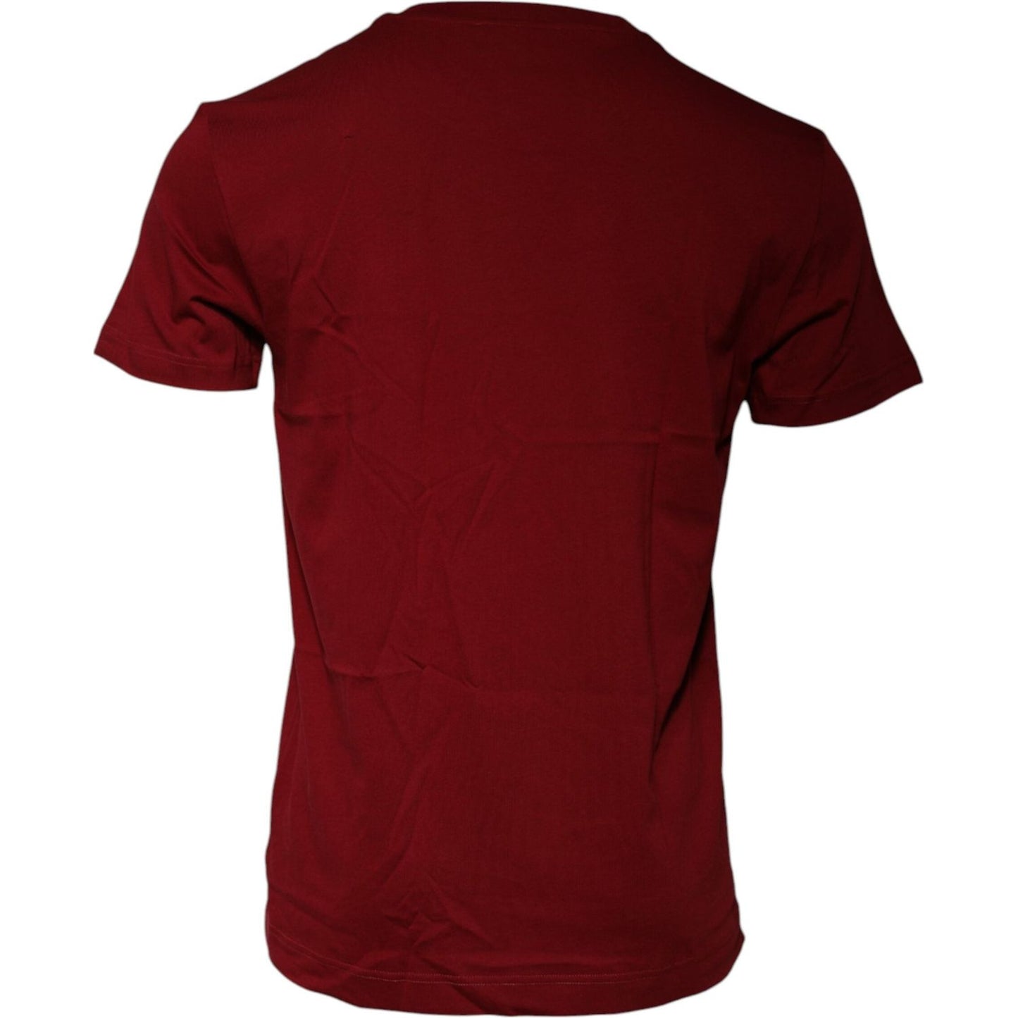 Dolce & Gabbana Maroon Logo Crew Neck Short Sleeves T-shirt