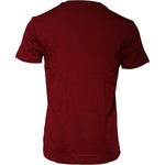 Dolce & Gabbana Maroon Logo Crew Neck Short Sleeves T-shirt