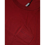 Dolce & Gabbana Maroon Logo Crew Neck Short Sleeves T-shirt