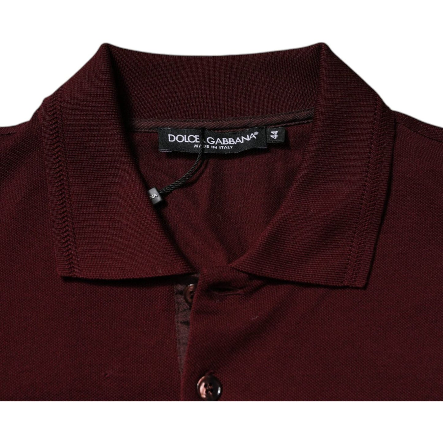 Dolce & Gabbana Maroon Collared Short Sleeves Polo T-shirt