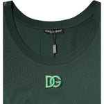 Dolce & Gabbana Green DG Sleeveless Round Neck Tank T-shirt