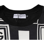 Dolce & Gabbana Black Logo Monogram Cotton Crew Neck T-shirt