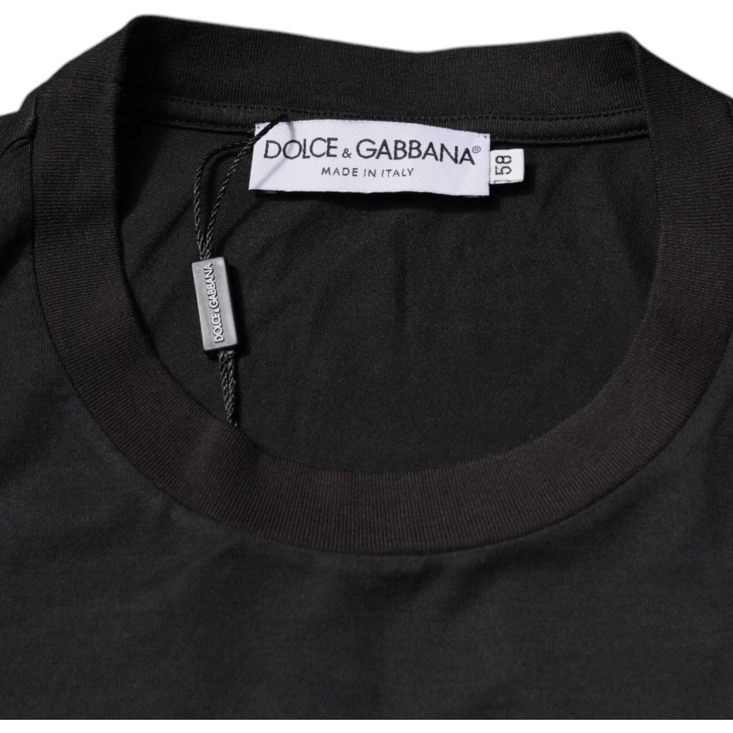 Dolce & Gabbana Black Logo Crew Neck Short Sleeves T-shirt