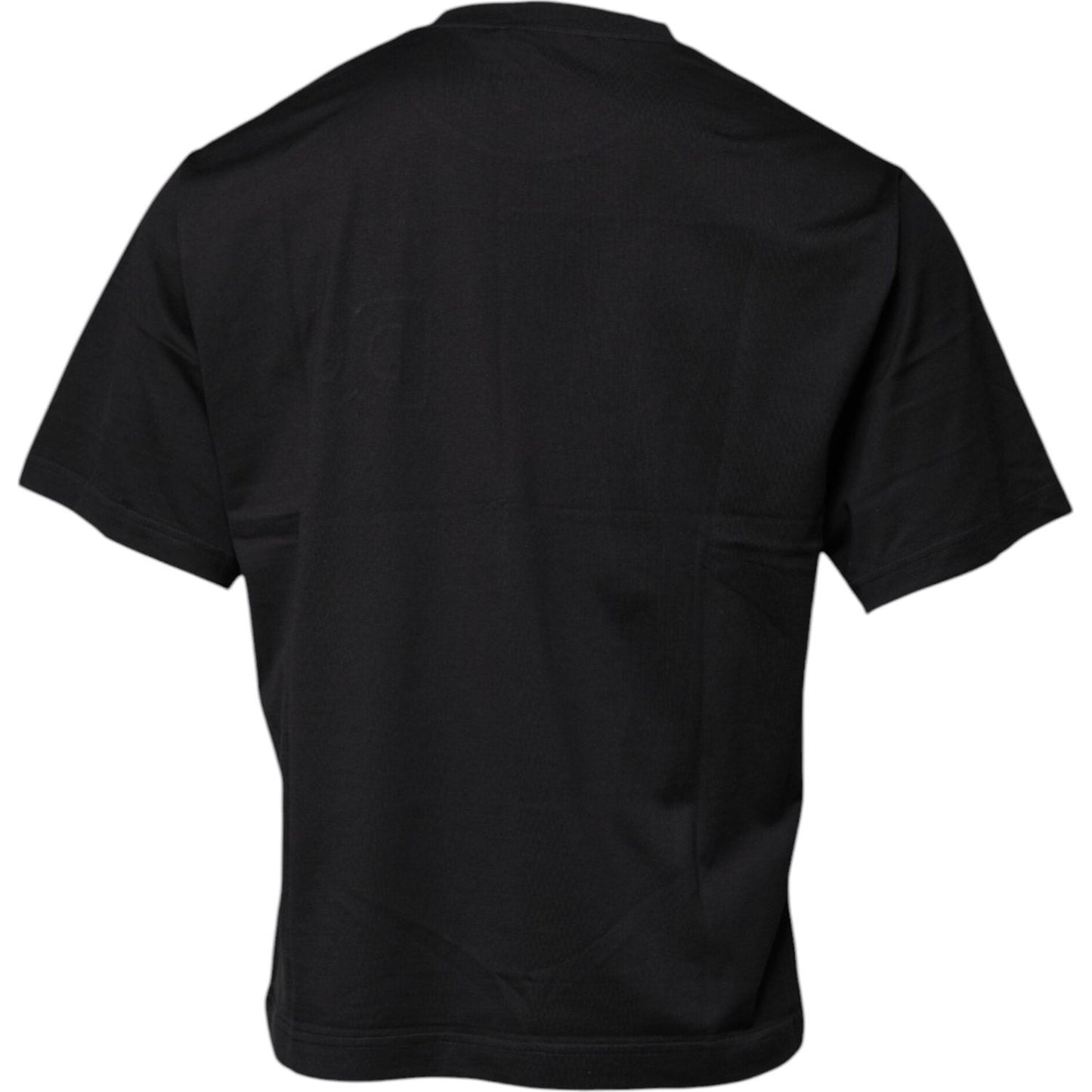 Dolce & Gabbana Black DG Logo Print Cotton Crew Neck T-shirt