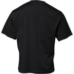 Dolce & Gabbana Black DG Logo Print Cotton Crew Neck T-shirt