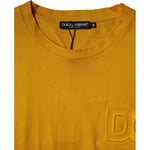 Dolce & Gabbana Dark Yellow Logo Crew Neck Short Sleeves T-shirt