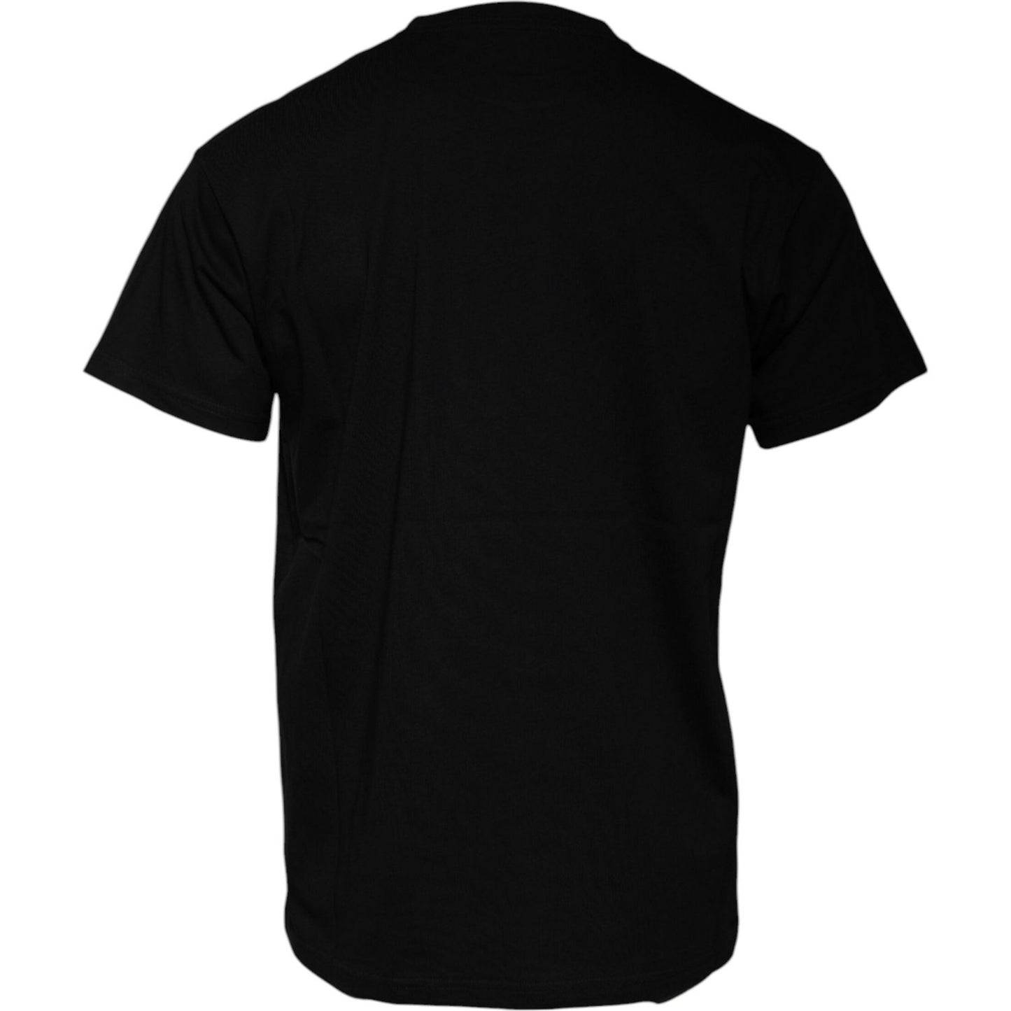 Balenciaga Black Cotton Logo Print Crew Neck Short Sleeves T-shirt