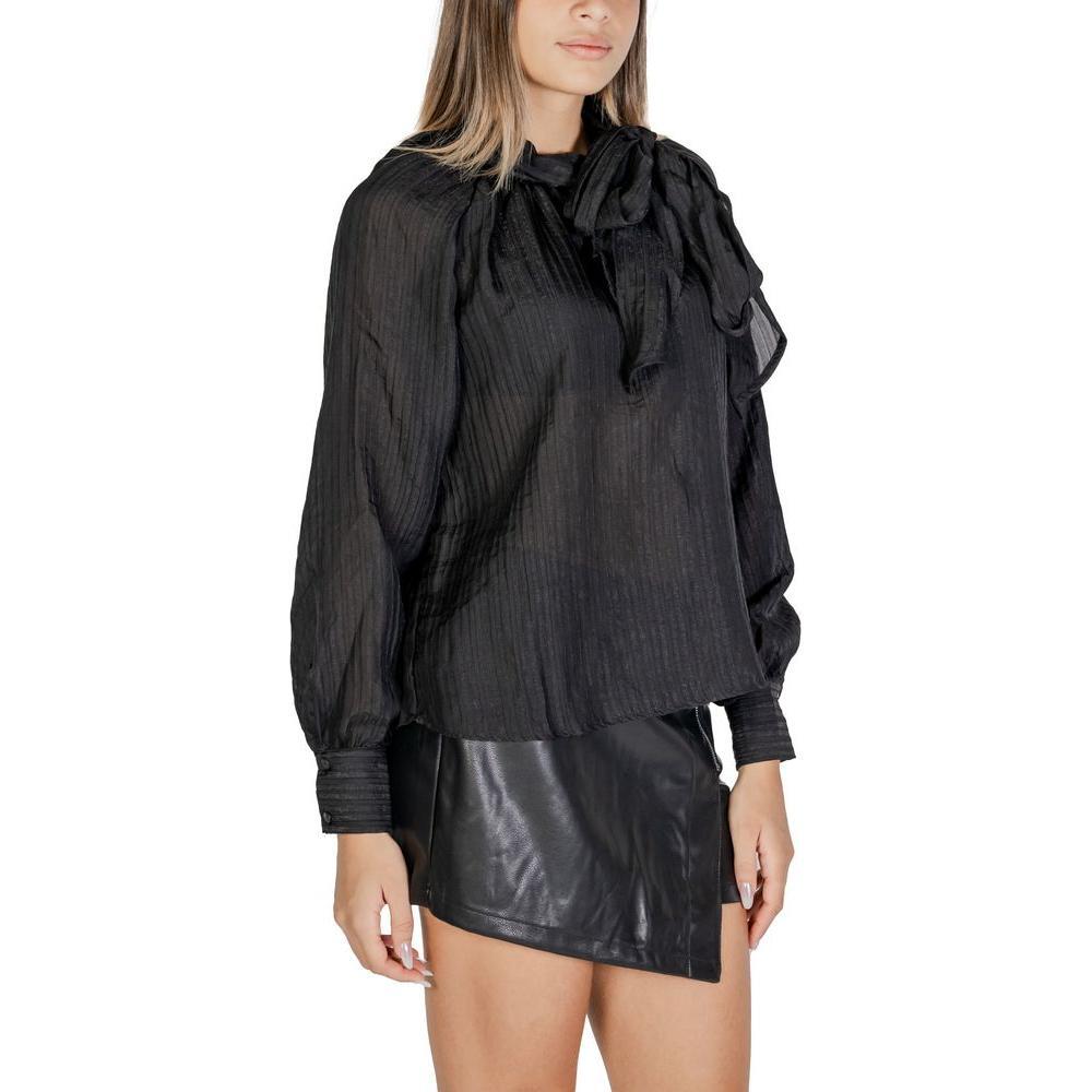 Jacqueline De Yong Black Polyester Blouse