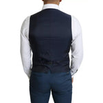 Dolce & Gabbana Navy Blue Men Formal Dress Waistcoat Vest