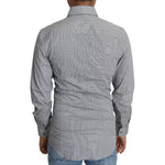 Dolce & Gabbana Gray SICILIA Dotted Semi Fitted Formal Shirt TSH5484-37