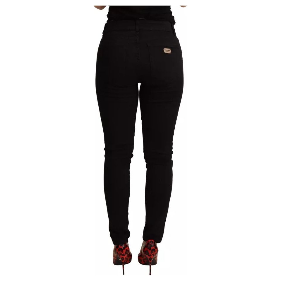 Dolce & Gabbana Black Cotton Stretch Skinny Denim Jeans