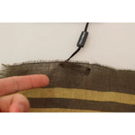 Dolce & Gabbana Green Striped Cashmere Wrap Fringes Scarf MS6020