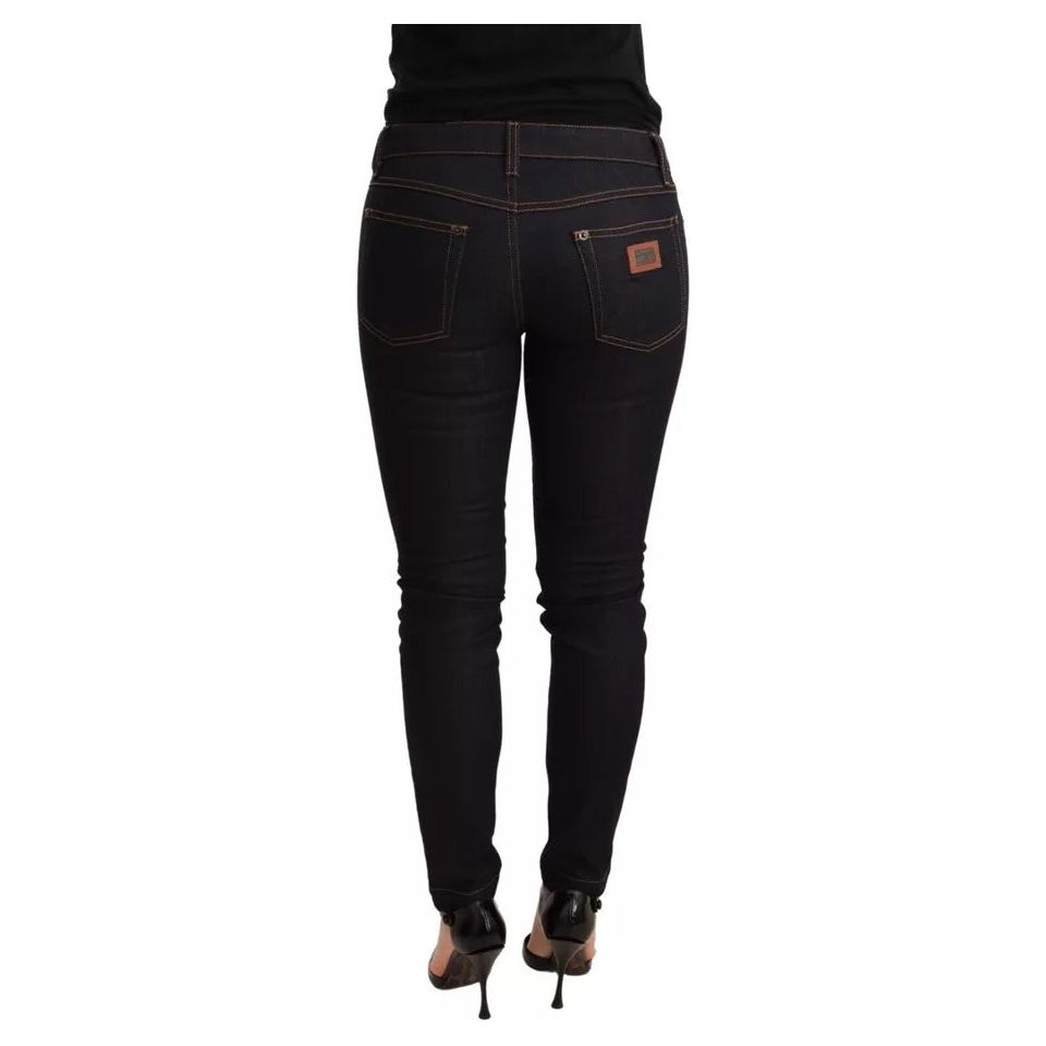 Dolce & Gabbana Blue Cotton Stretch Slim Fit Denim Jeans