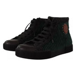 Dolce & Gabbana Green Corduroy High Tops Sneakers Mens Casual Shoes MV4458-42