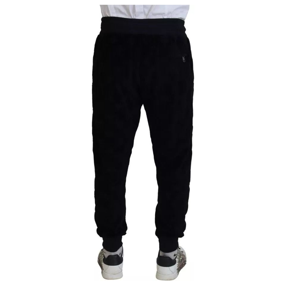 Dolce & Gabbana Black Cotton Skinny Jogger Sweatpants Pants