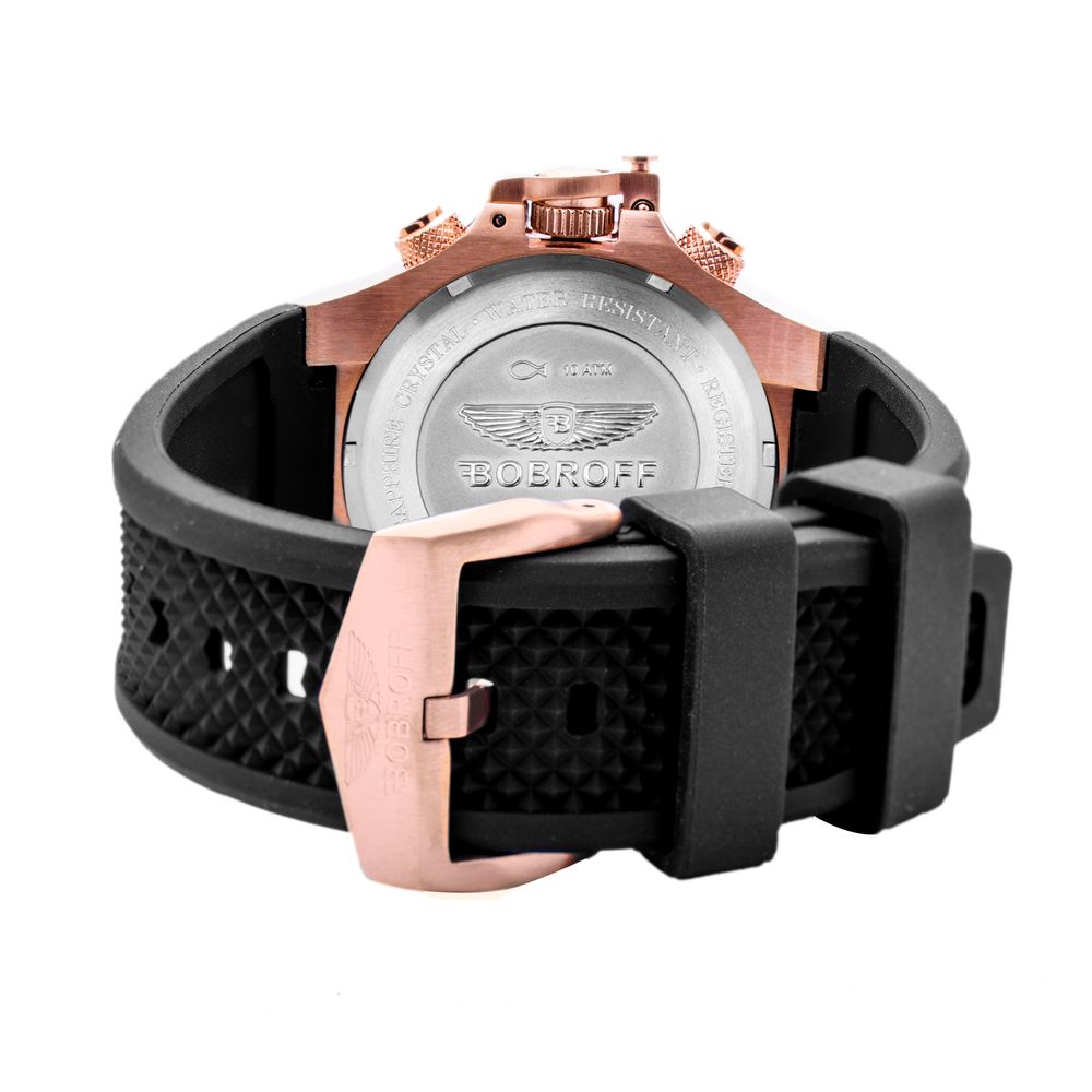 Bobroff Black Rubber Dress Watch