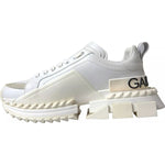 Dolce & Gabbana White Leather Super Queen Women Sneakers