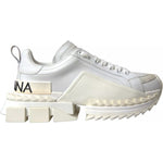 Dolce & Gabbana White Leather Super Queen Women Sneakers