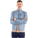 Yes Zee Light Blue Polyethylene Men Jacket