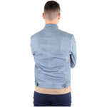 Yes Zee Light Blue Polyethylene Men Jacket