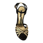 Dolce & Gabbana Black Gold Bianca Faux Pearl Sandals LA9840-38