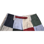Dolce & Gabbana Multicolor Patchwork Linen Men Chino Shorts PAN75657-48