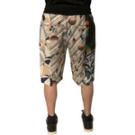 Dolce & Gabbana Multicolor Patchwork Linen Bermuda Shorts PAN75662-48