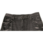 Dolce & Gabbana Gray Tattered Cotton Straight Men Denim Jeans PAN75681-46