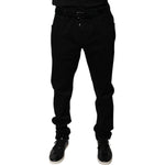 Dolce & Gabbana Black Logo Cotton Stretch Skinny Denim Jeans