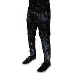 Dolce & Gabbana Black Color Splash Cotton Skinny Denim Jeans