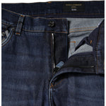 Dolce & Gabbana Blue Cotton Logo Print Slim Fit Denim Jeans
