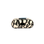 Dolce & Gabbana Black White Leather Scribble Embossed Logo Airpods Case SMY10603